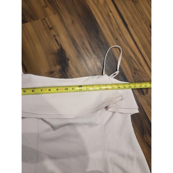 Karl Lagerfeld Paris Double Ruffle Dress Sz 14 Barbiecore Dusty Blush Rose Pink - Picture 10 of 12